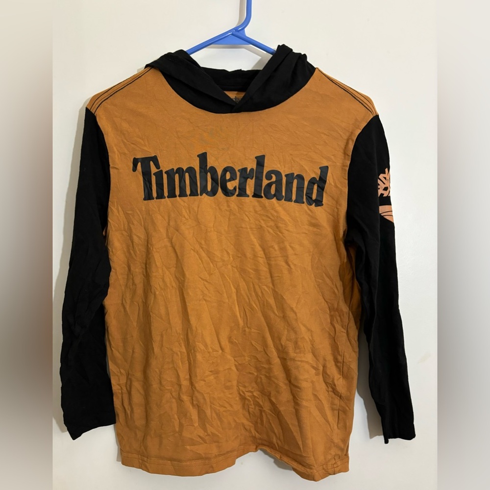 Timberland Boys Long Sleeve Hooded Shirt - Large